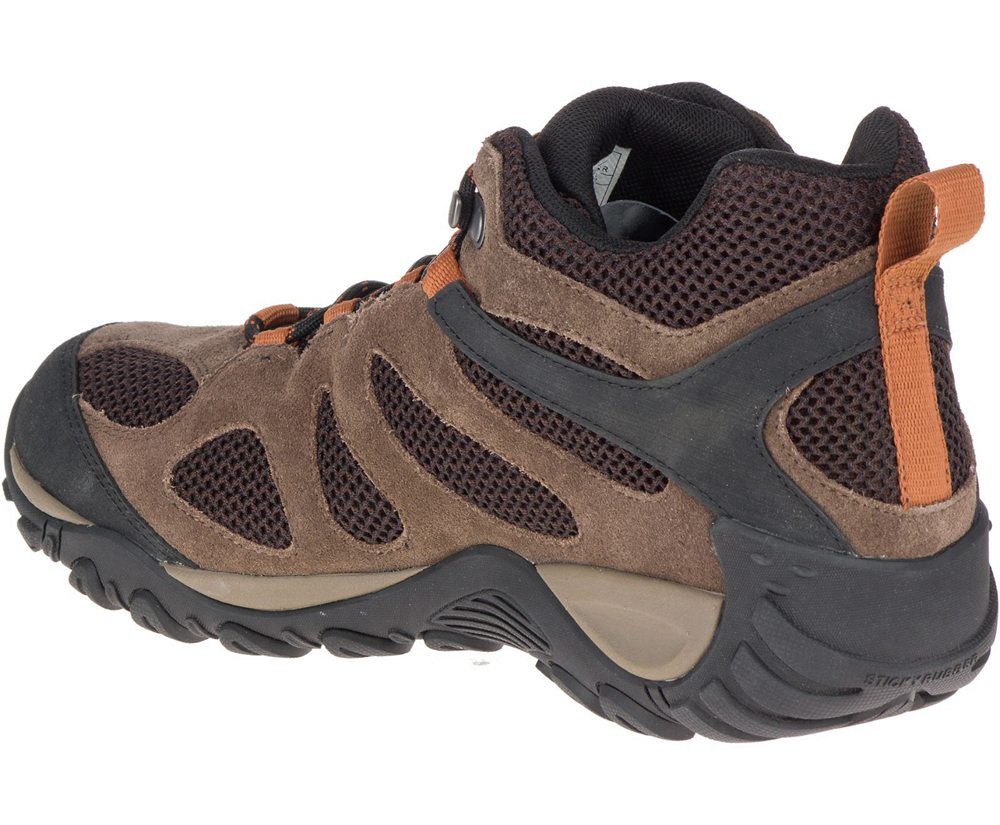 Kozaki Merrell Męskie Brązowe - Yokota 2 Mid Waterproof - 934872-TVB